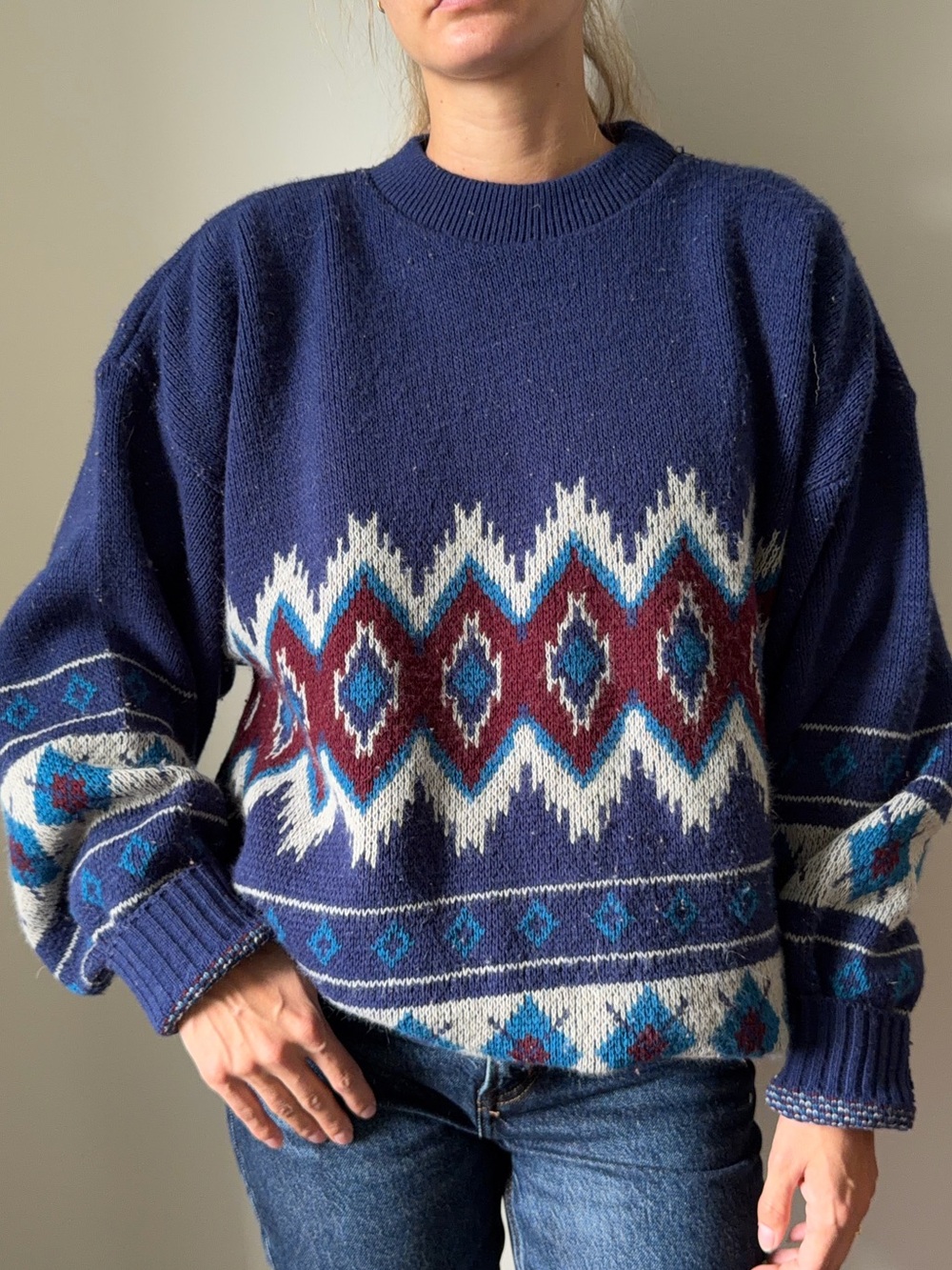 Vintage Geometric Sweater